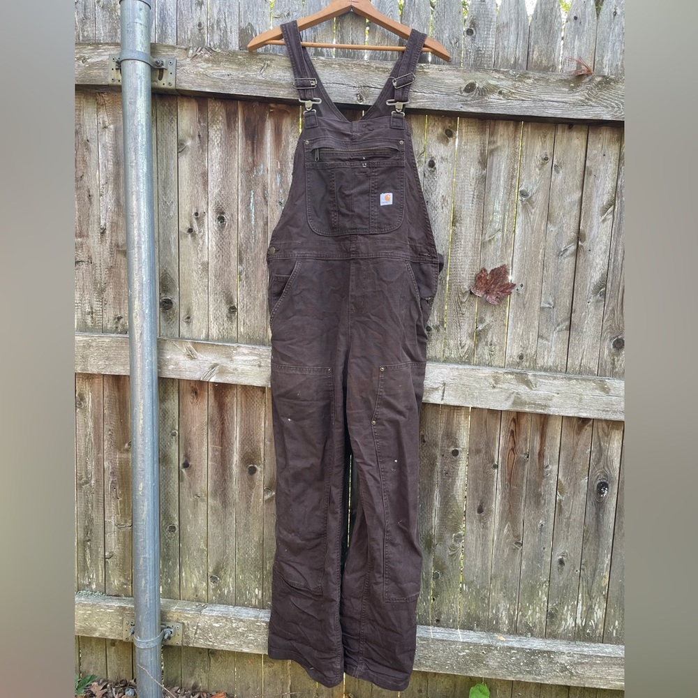 Carhartt Women’s (sz8) Dark Brown Workwear Bib Overalls